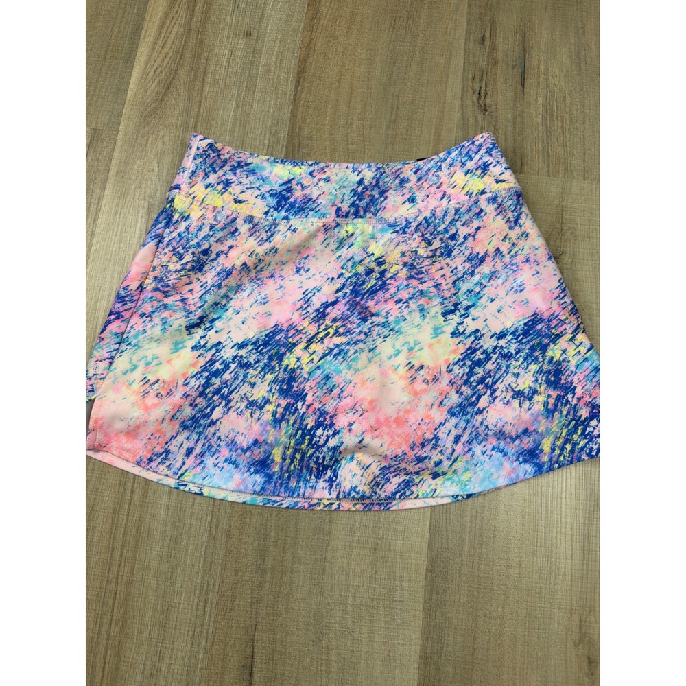 DSG Girls L 14 Momentum Skort Carnival Confetti Blue Pink Active Shorts NWT